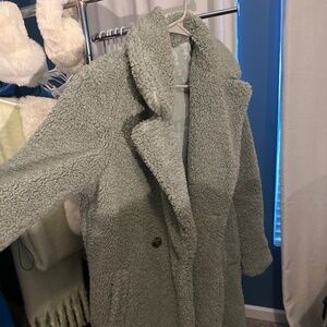 Dusty blue teddy jacket